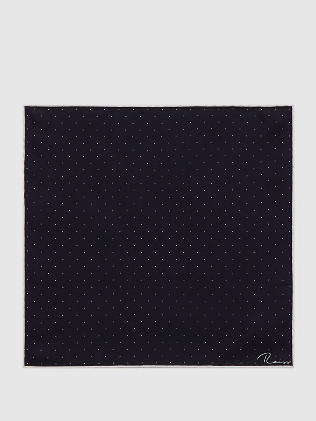 Polka Dot Silk Pocket Square Navy | Men