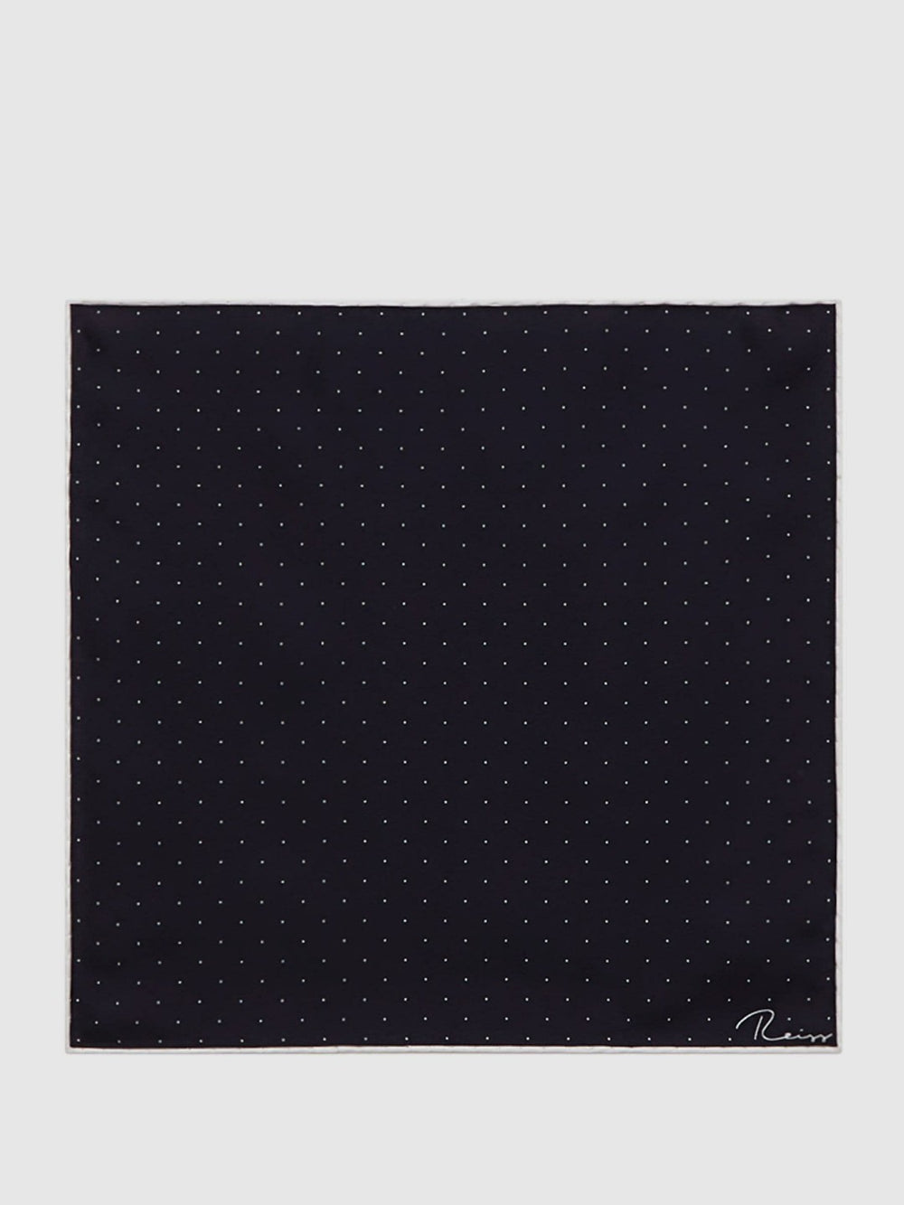 Polka Dot Silk Pocket Square Navy | Men