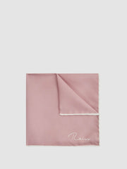 Plain Silk Pocket Square Pink | Men