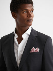 Plain Silk Pocket Square Pink | Men