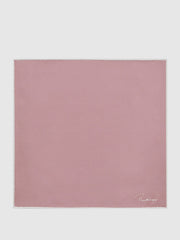 Plain Silk Pocket Square Pink | Men