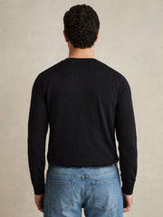 Merino Wool Crew Neck Jumper Navy | Men
