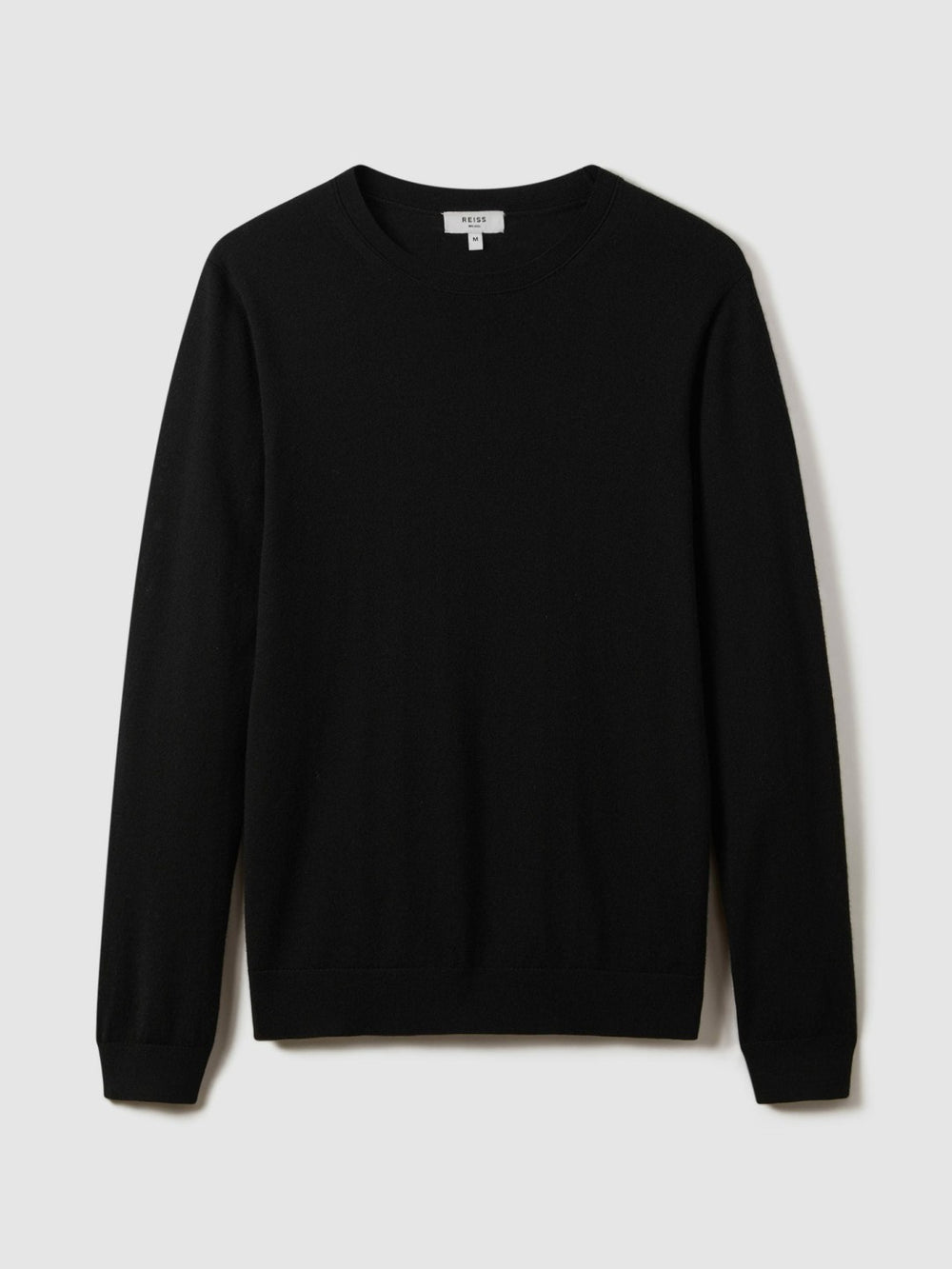 Merino Wool Crew Neck Jumper Black | Men