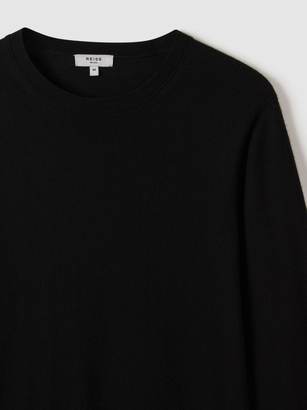 Merino Wool Crew Neck Jumper Black | Men