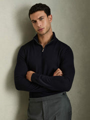 Merino Wool Half-Zip Jumper  | Men