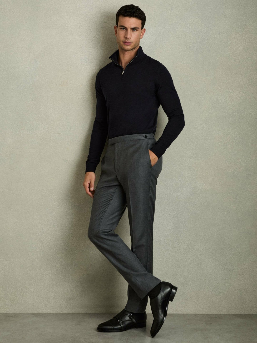 Merino Wool Half-Zip Jumper  | Men
