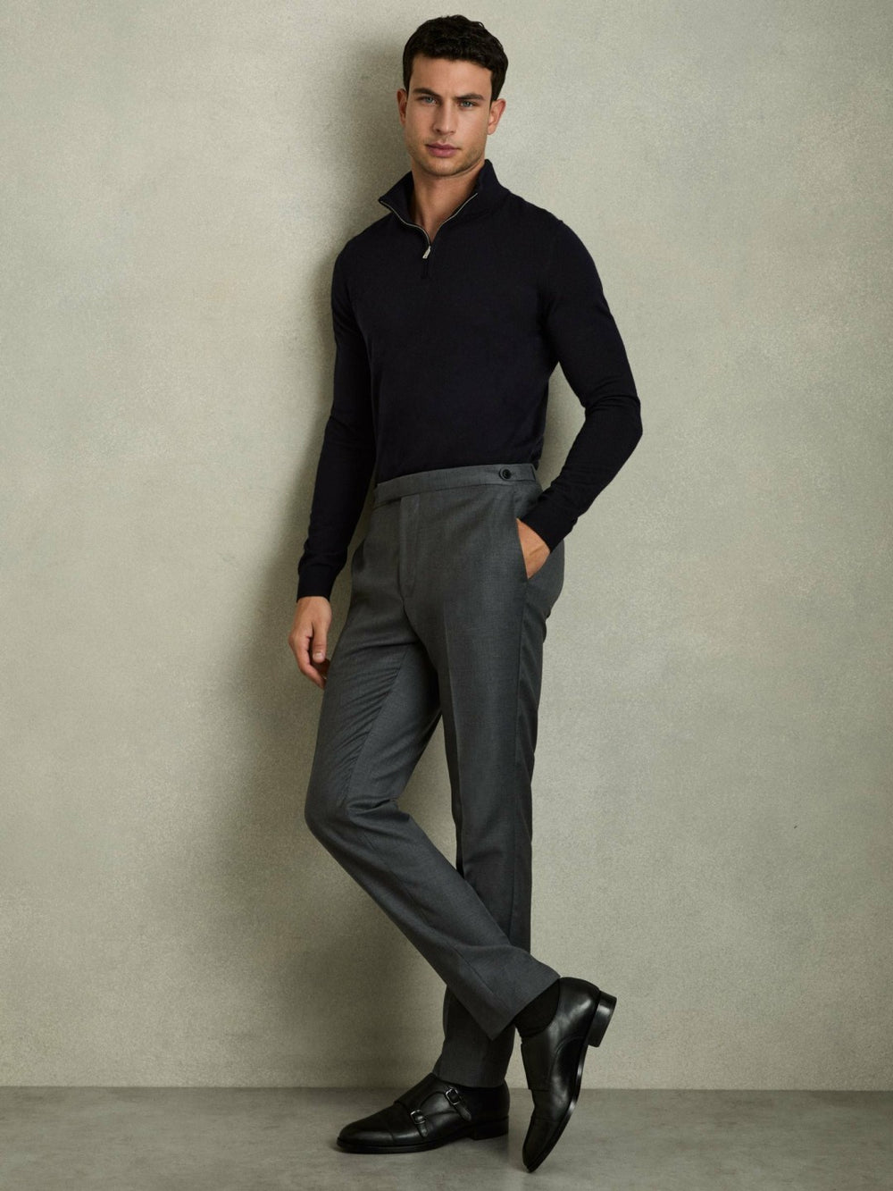 Merino Wool Half-Zip Jumper  | Men