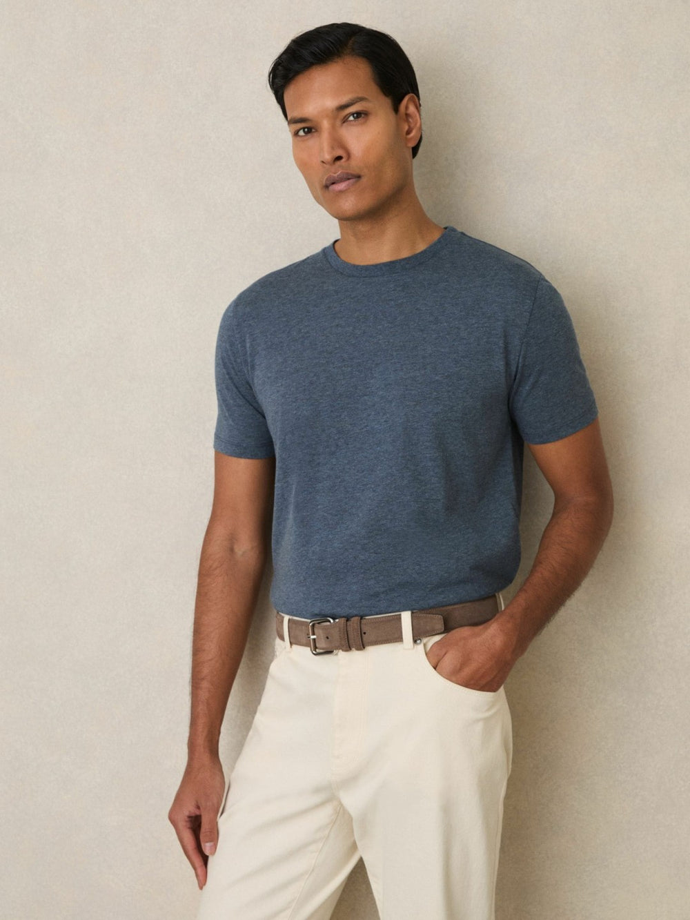 Cotton-Jersey Crew-Neck T-shirts 3 Pack Multi Melange | Men