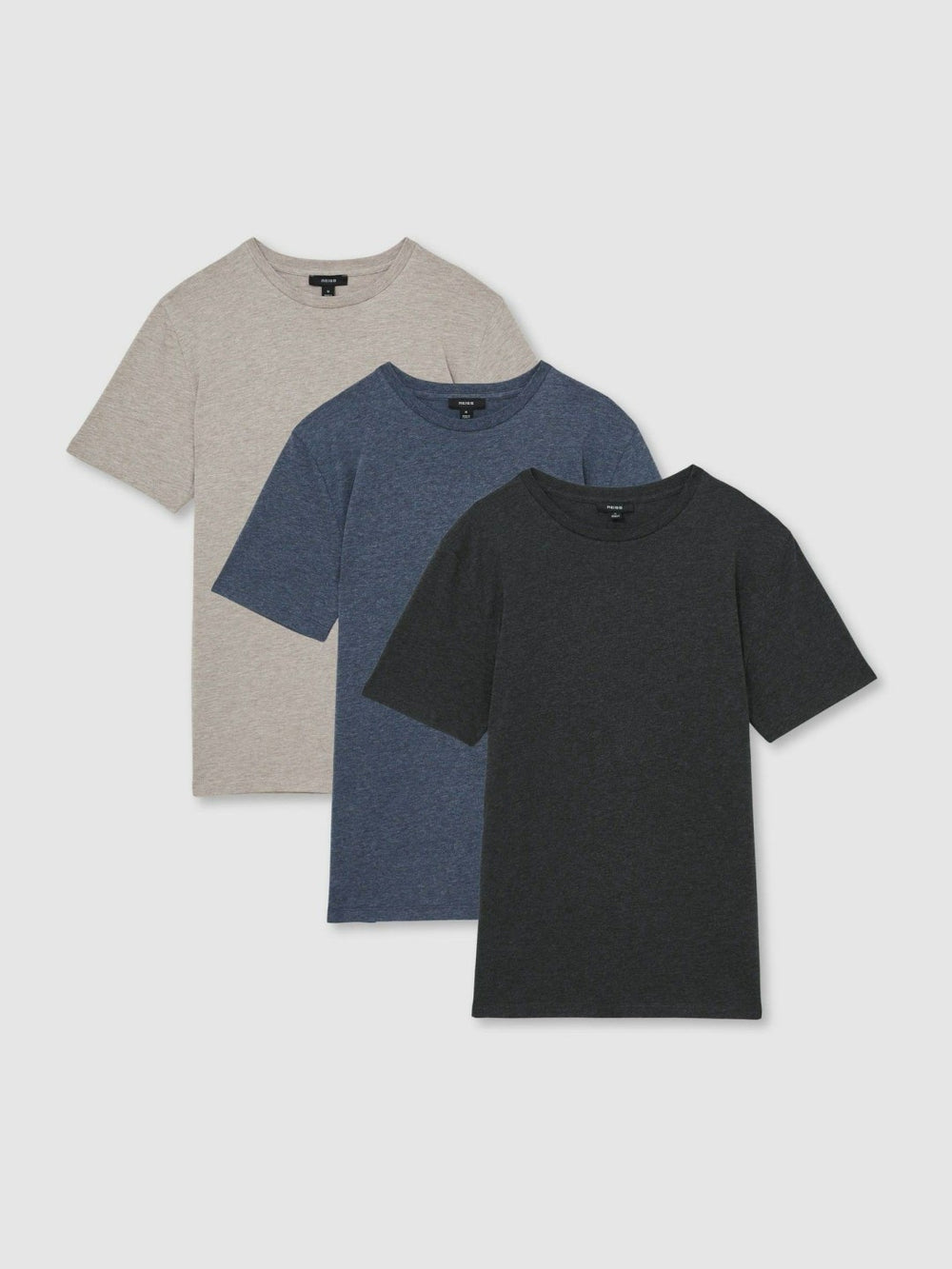 Cotton-Jersey Crew-Neck T-shirts 3 Pack Multi Melange | Men