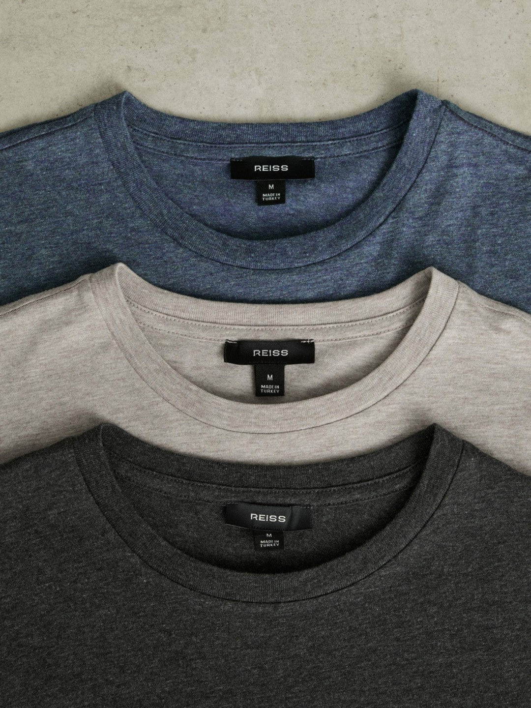 Cotton-Jersey Crew-Neck T-shirts 3 Pack Multi Melange | Men