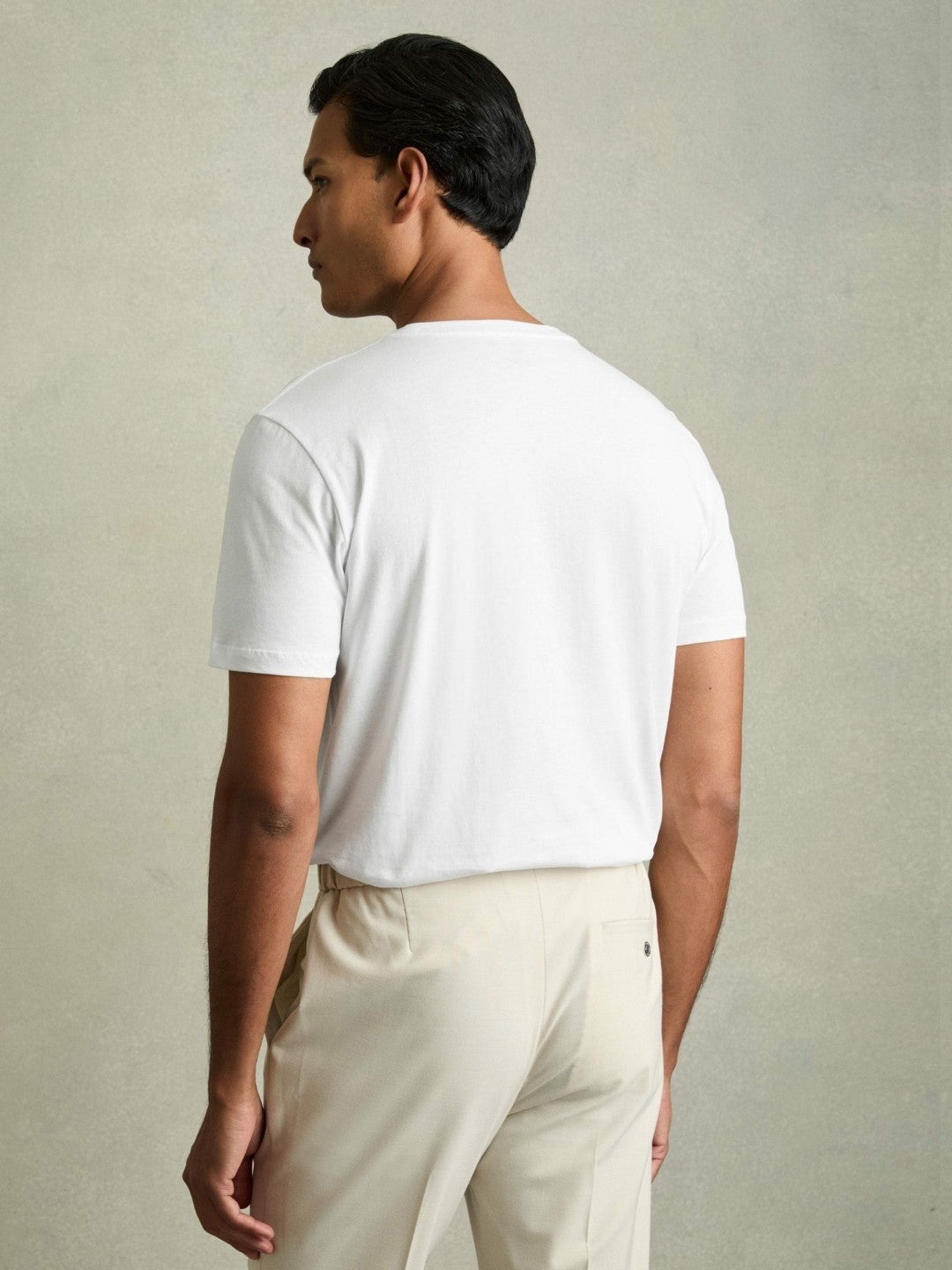 Cotton-Jersey Crew-Neck T-shirts 3 Pack White | Men