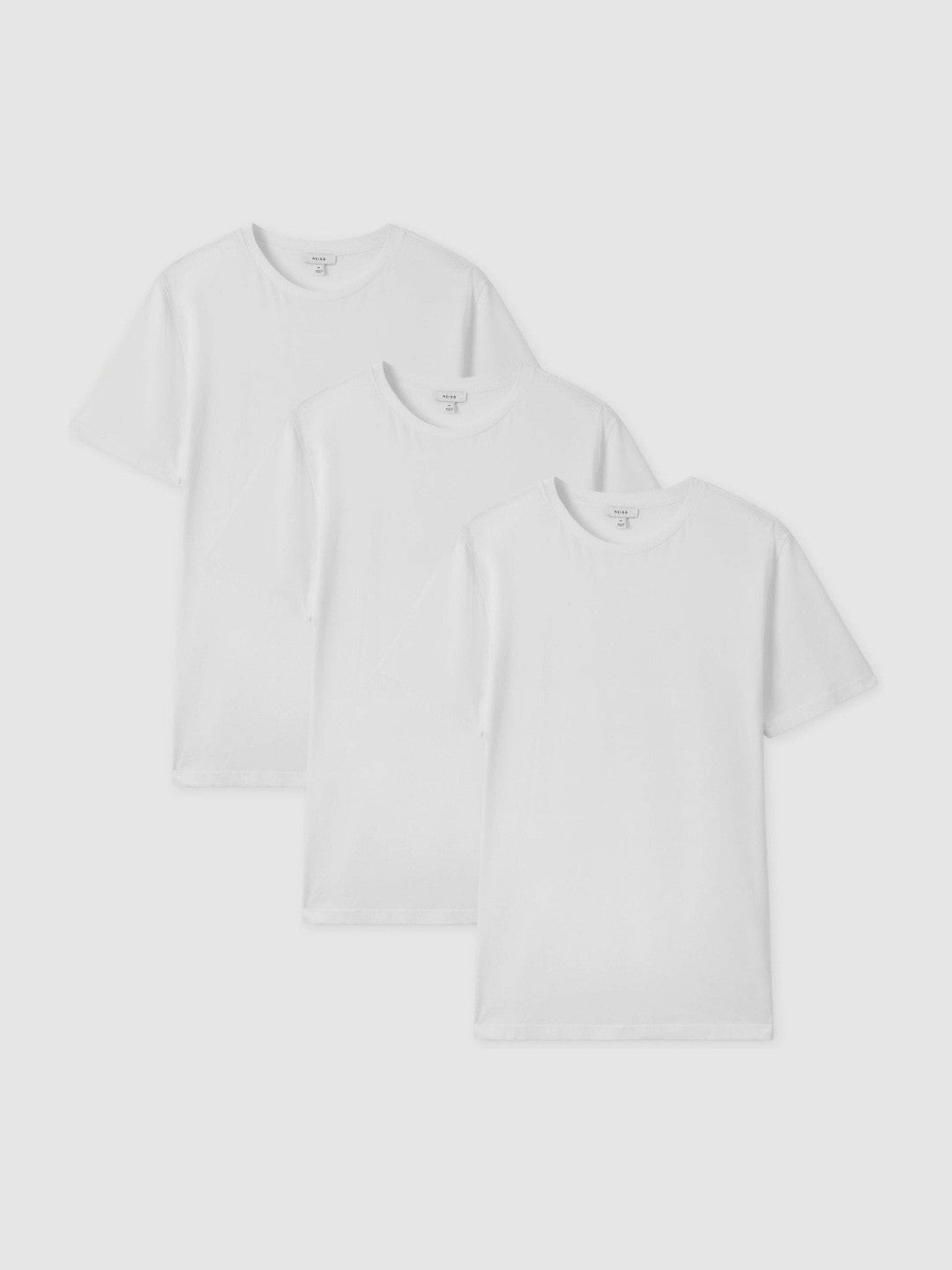 Cotton-Jersey Crew-Neck T-shirts 3 Pack White | Men