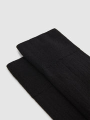 Ribbed Socks Black | Men
