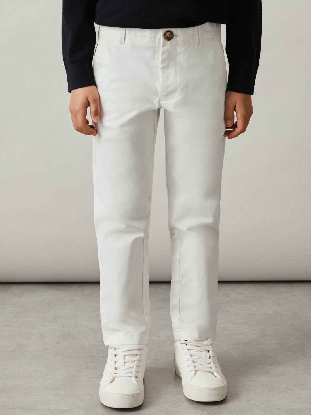 3-9 yrs Slim Fit Casual Chinos White | Children & Baby
