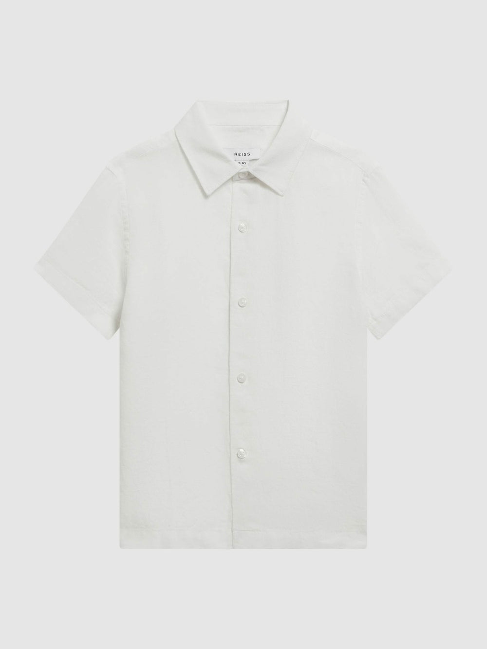 3-9 yrs Short Sleeve Linen Shirt White | Children & Baby