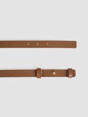 Leather Square Hinge Belt Tan | Women