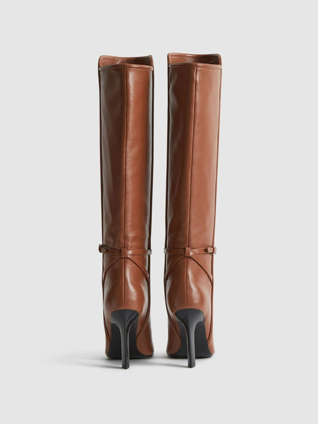 Leather Knee High Boots Tan | Women