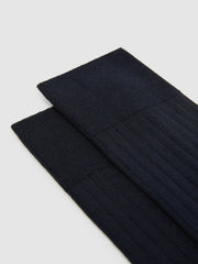 Ribbed Socks Navy | Men
