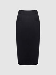 Petite Tailored Pencil Skirt Navy | Women
