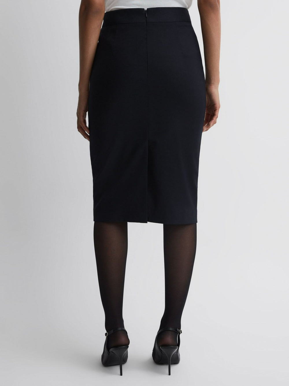 Petite Tailored Pencil Skirt Navy | Women