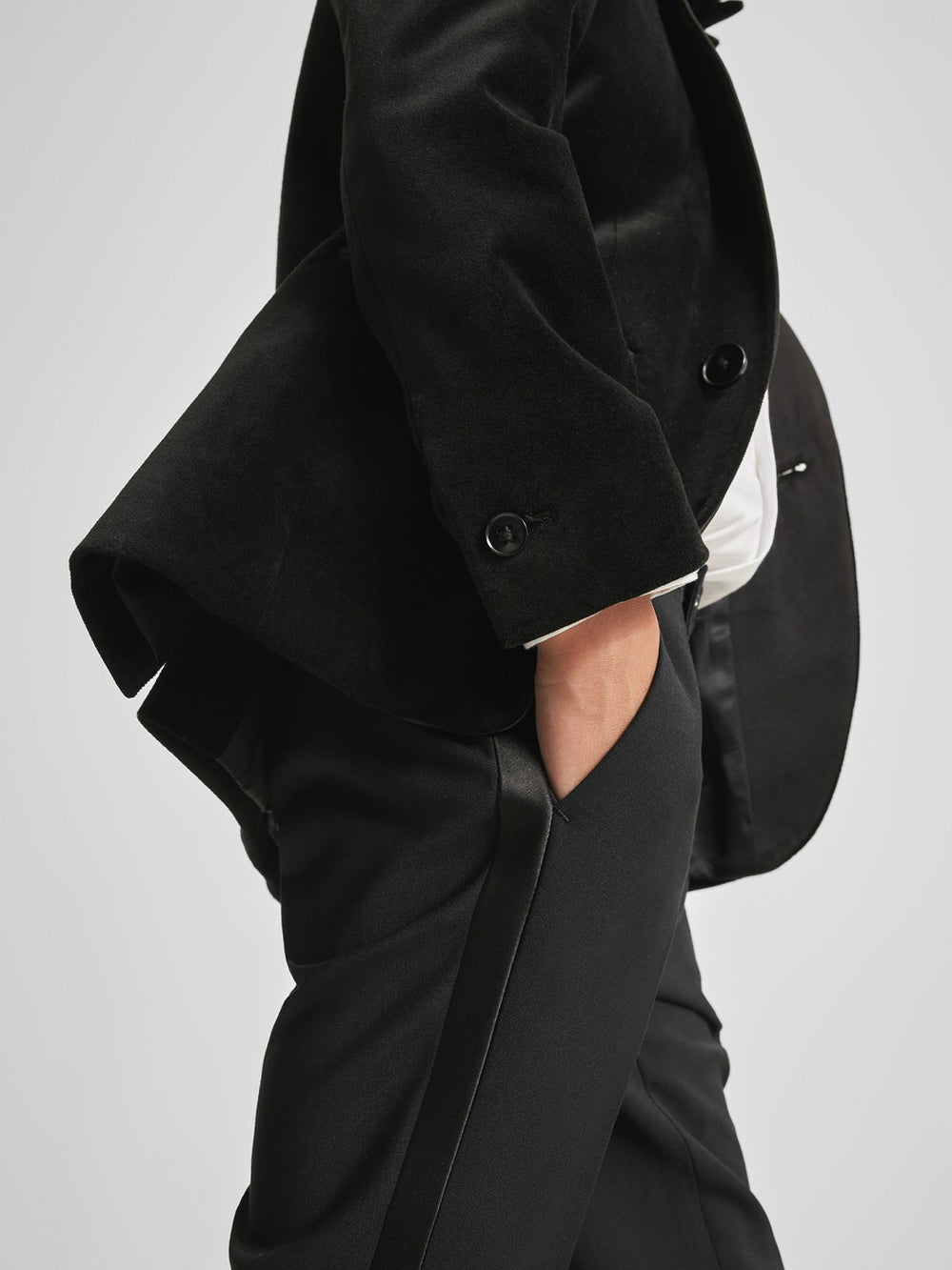 4-9 yrs Single Breasted Velvet Blazer Black | Children & Baby