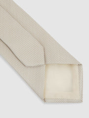 Textured Silk Blend Tie Soft Champagne | Men
