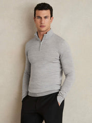 Merino Wool Half-Zip Jumper  | Men