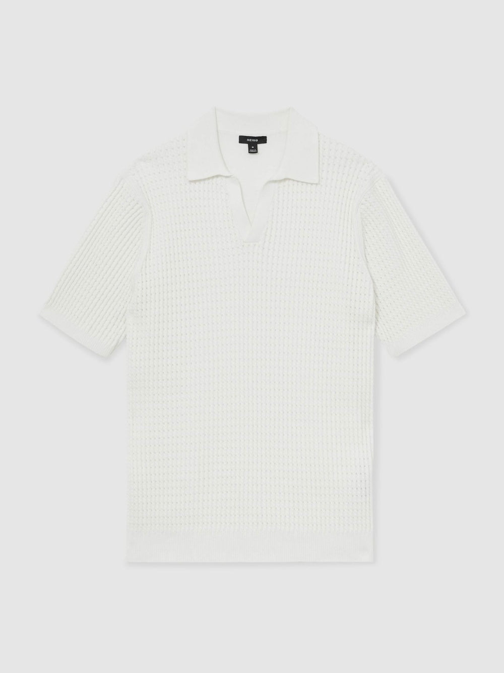 Micro-Cable Open-Collar Cotton-Blend Shirt White | Men