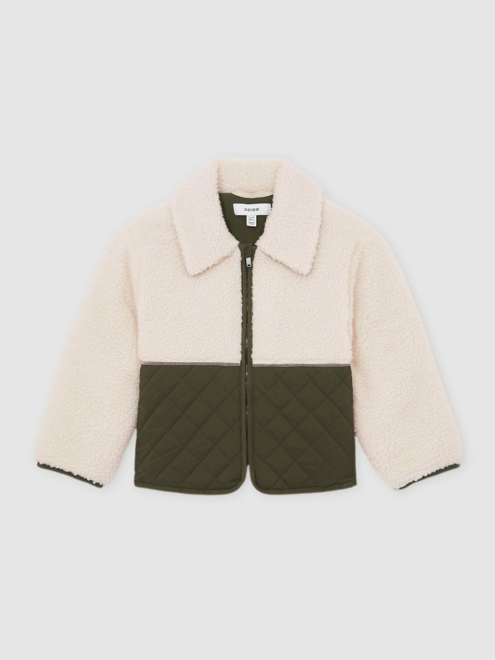 9-13 yrs Quilted Borg Jacket Ecru | Children & Baby