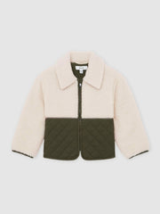 9-13 yrs Quilted Borg Jacket Ecru | Children & Baby