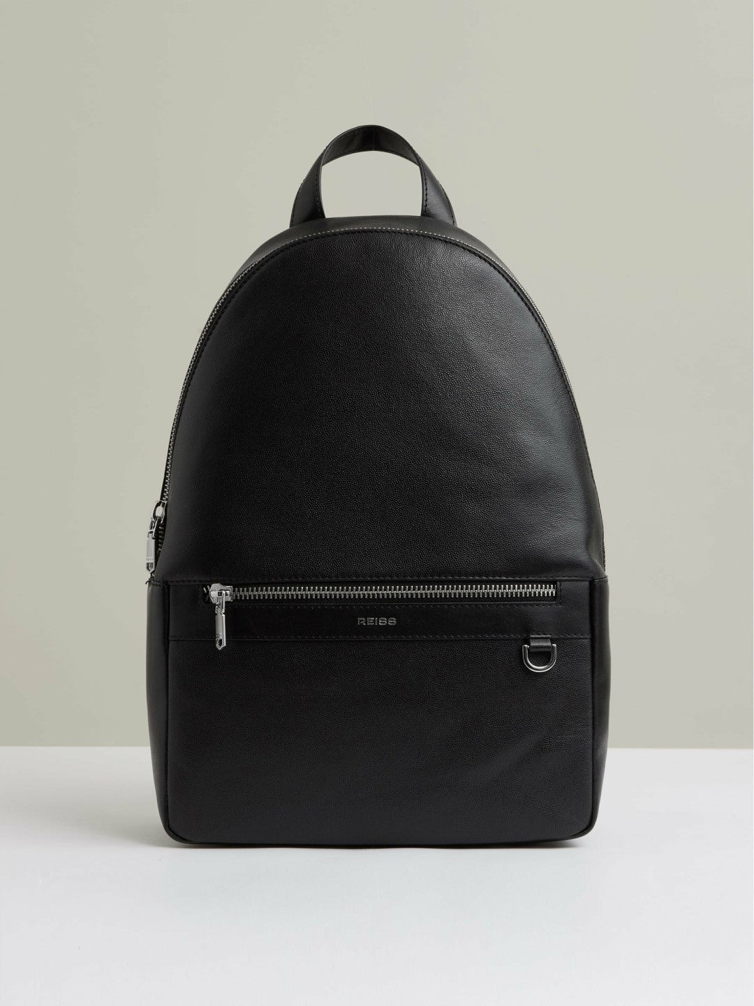Micro-Grain Leather Backpack Black | Men