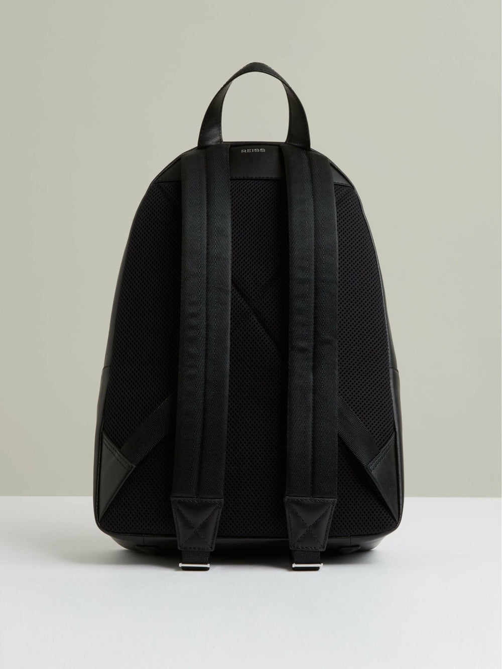 Micro-Grain Leather Backpack Black | Men
