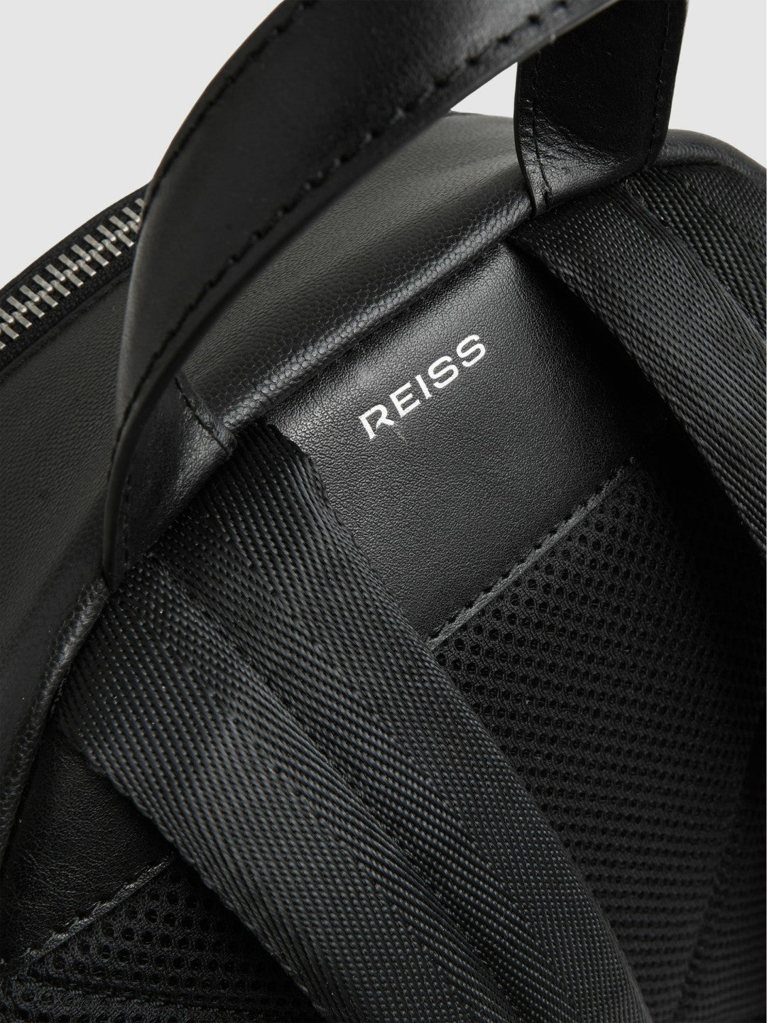 Micro-Grain Leather Backpack Black | Men