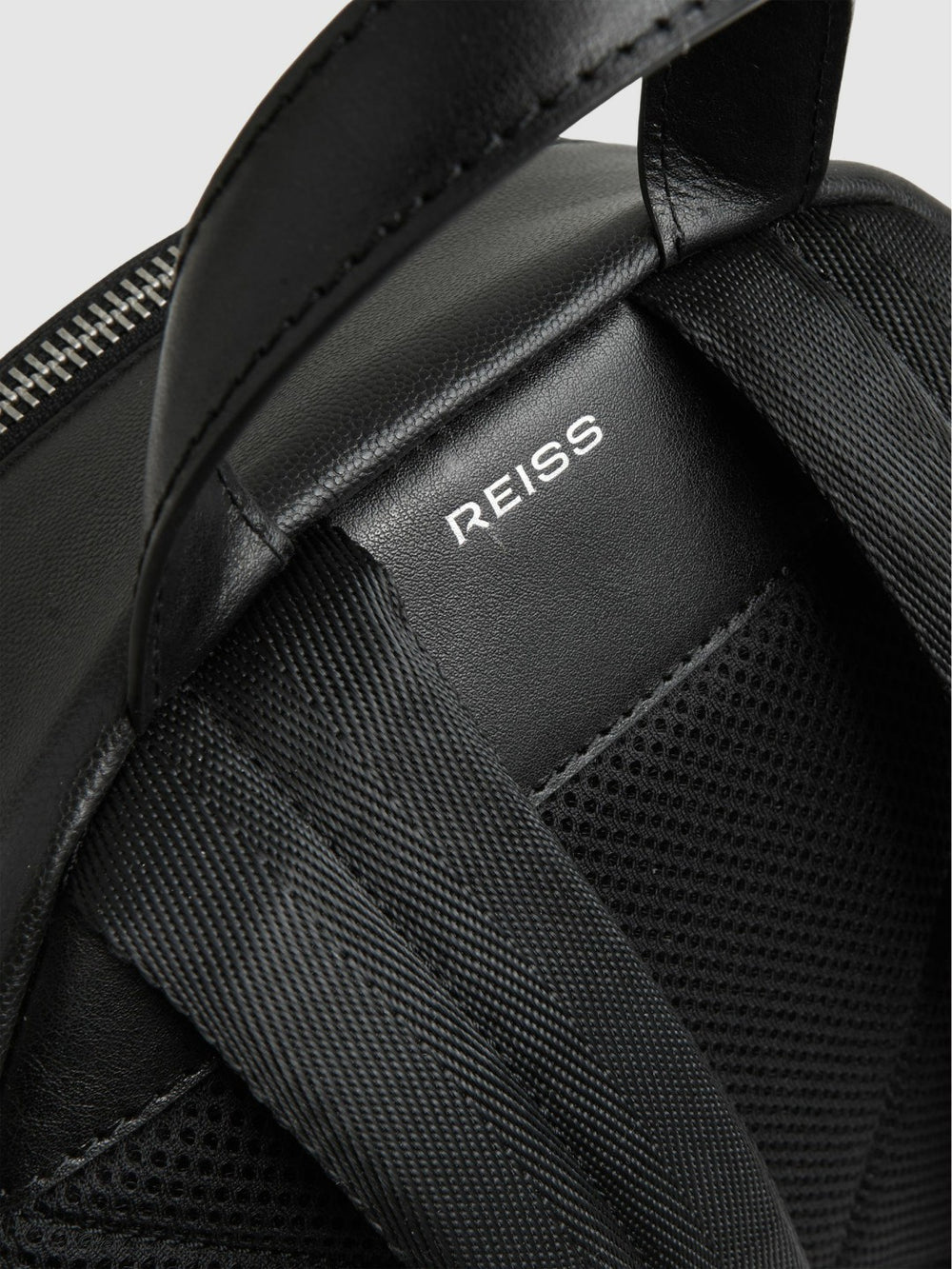 Micro-Grain Leather Backpack Black | Men