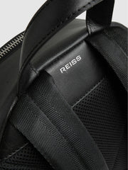 Micro-Grain Leather Backpack Black | Men