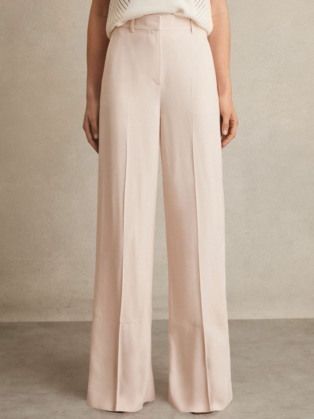 Wide-Leg Suit Trousers Pink | Women
