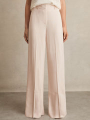 Wide-Leg Suit Trousers Pink | Women
