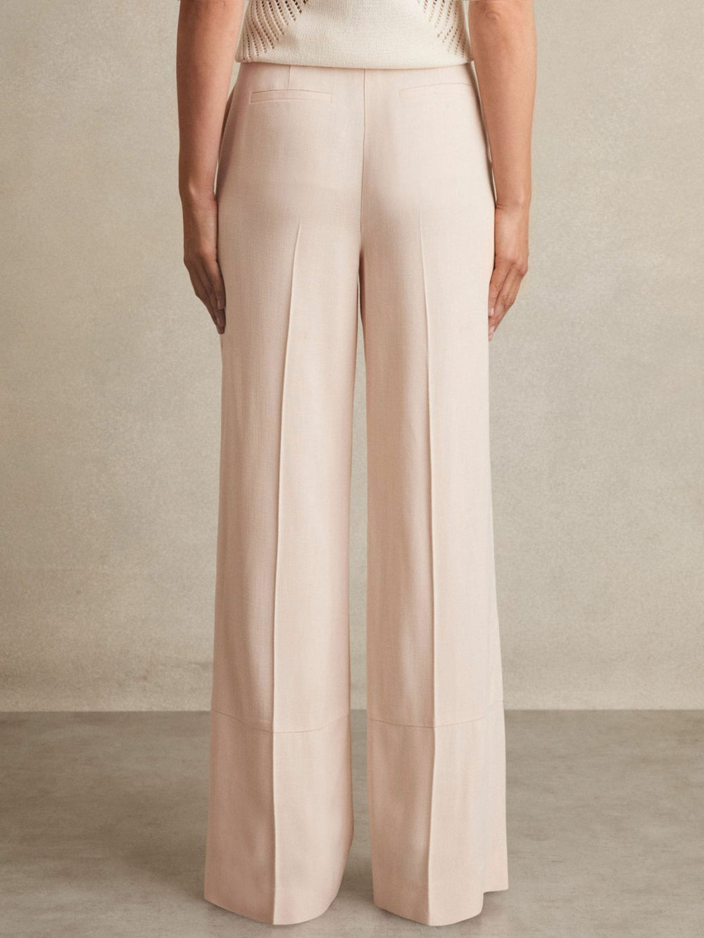 Wide-Leg Suit Trousers Pink | Women