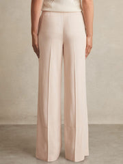 Petite Wide-Leg Suit Trousers Pink | Women