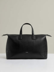 Micro-Grain Leather Holdall Black | Men