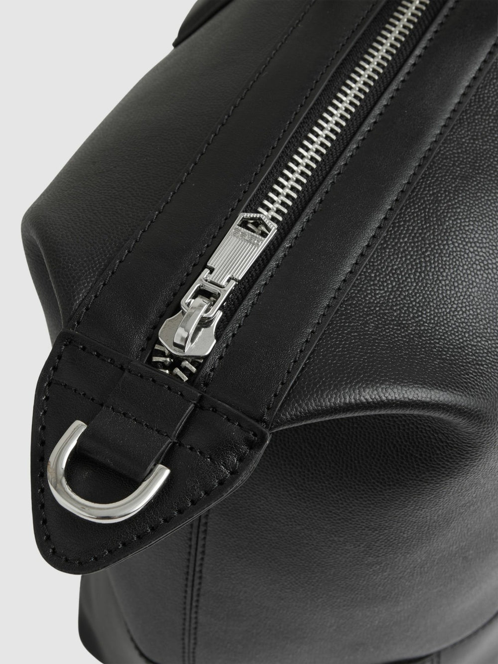 Micro-Grain Leather Holdall Black | Men