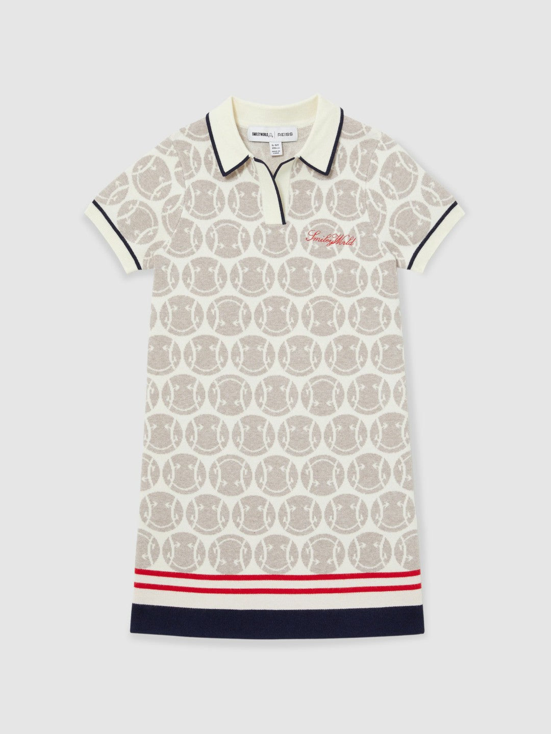 9-13 yrs SmileyWorld Knitted Polo Dress Off White | Children & Baby