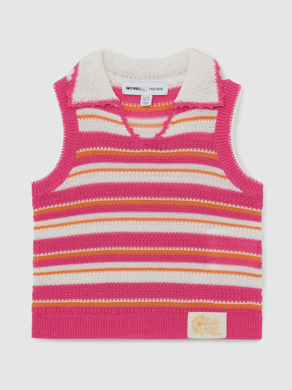 4-9 yrs SmileyWorld Stripe Knit Vest Pink | Children & Baby