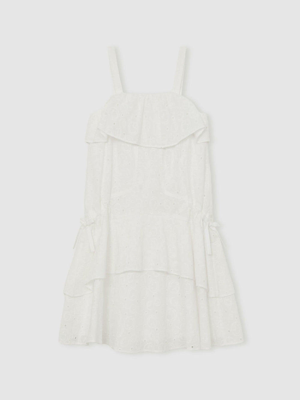 9-13 yrs SmileyWorld Broderie Logo Dress Ivory | Children & Baby