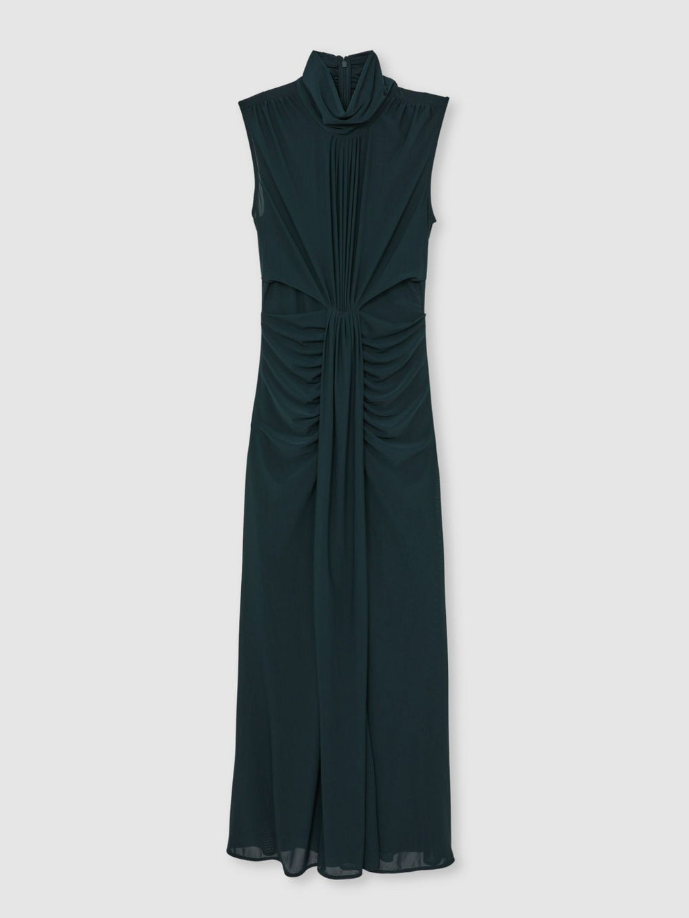 Sheer Ruched Maxi Dress Teal | Women