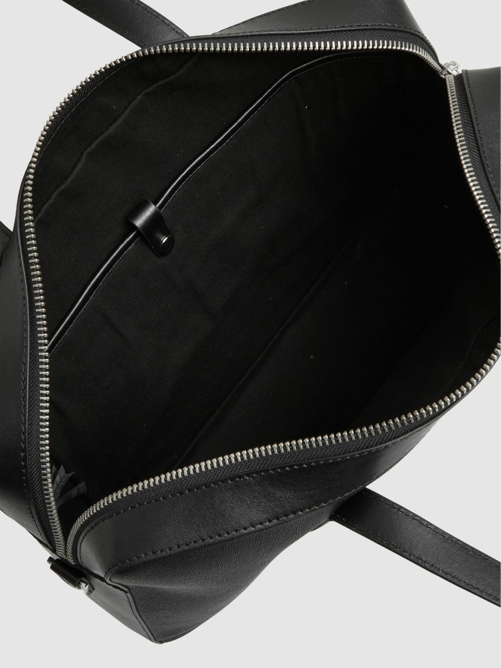 Micro-Grain Leather Briefcase Black | Men