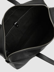 Micro-Grain Leather Briefcase Black | Men