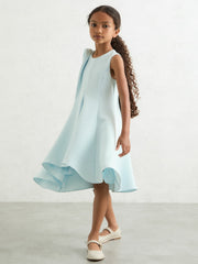 4-9 yrs Flower-Detail Fit-And-Flare Dress Blue | Children & Baby