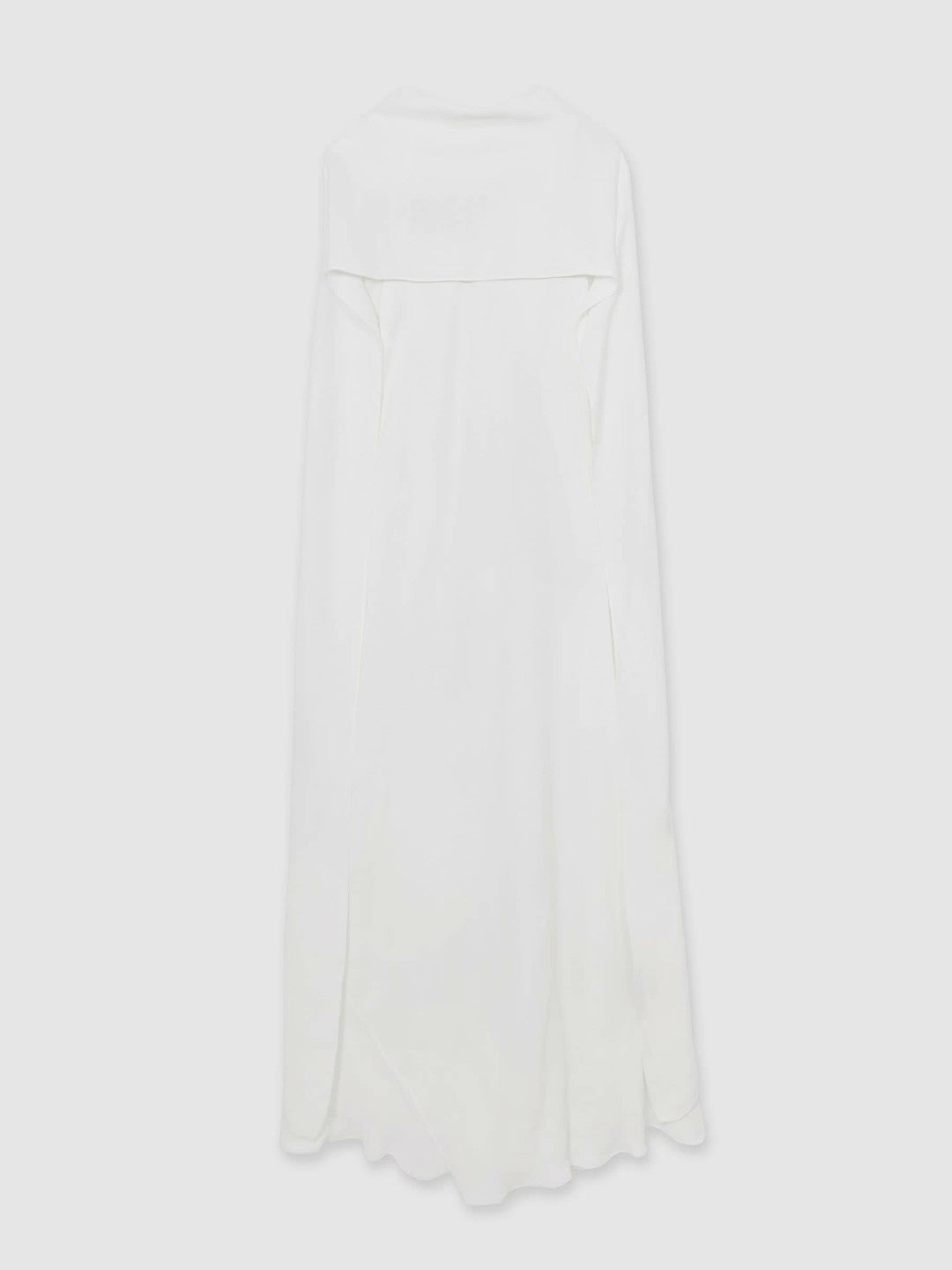 Crepe Cape Maxi Dress White | Women