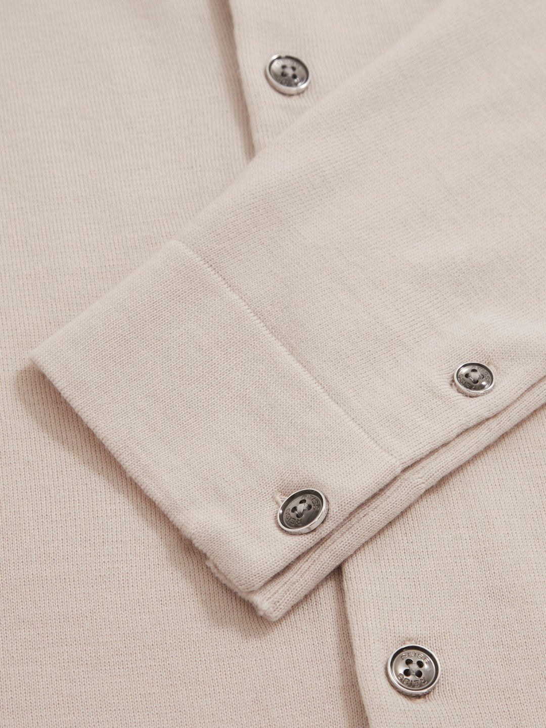Merino Wool Button-Through Cardigan Beige | Men